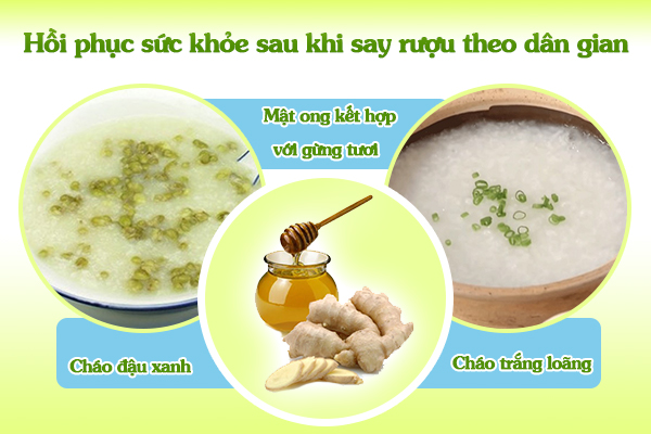 Dân gian thường sử dụng cách gì để hồi phục sức khỏe sau khi say rượu?