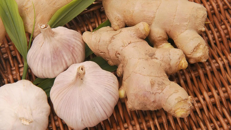  Gừng và tỏi giúp chống viêm, làm sạch phổi