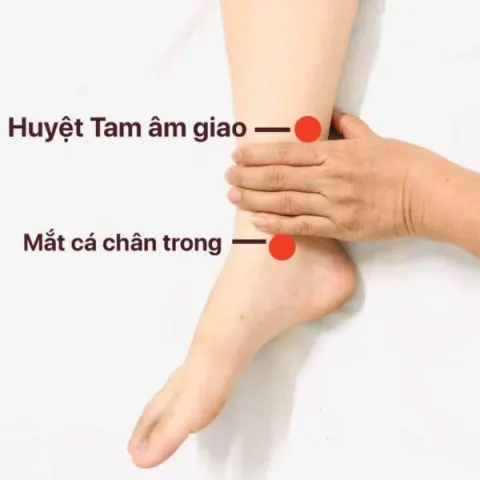 Vị trí huyệt Tam âm giao