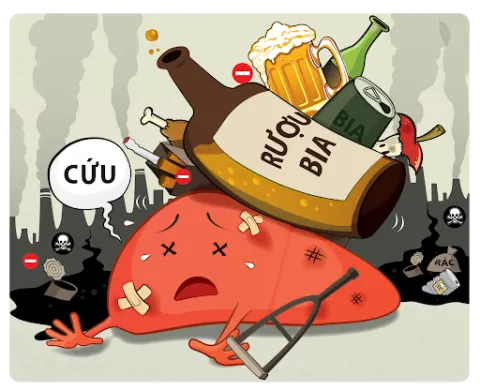 Tác hại của rượu bia với sức khỏe